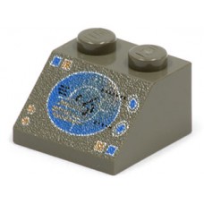 Part 3039px8 Dark Gray Slope 45 2 x 2 with Blue+Copper Radar Display Pattern 